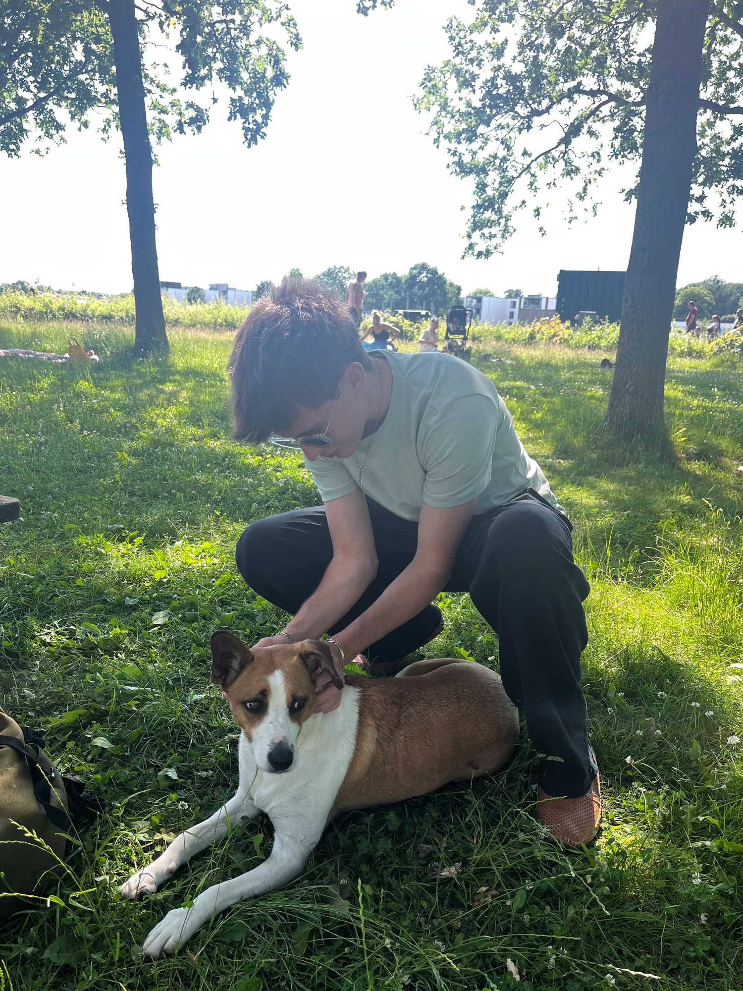 Playing with Kali(our dog)!